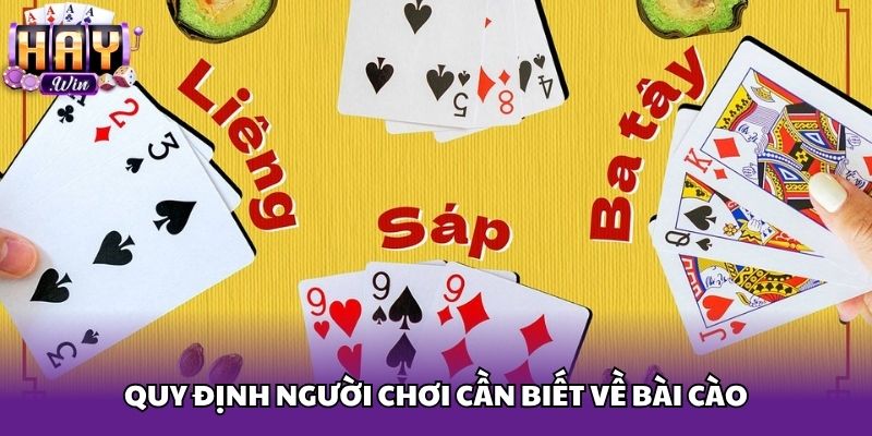 Quy định người chơi cần biết về bài cào